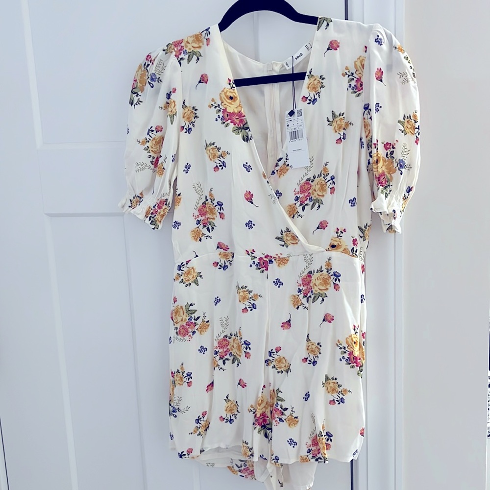 NWT: MANGO Floral Print Jumpsuit